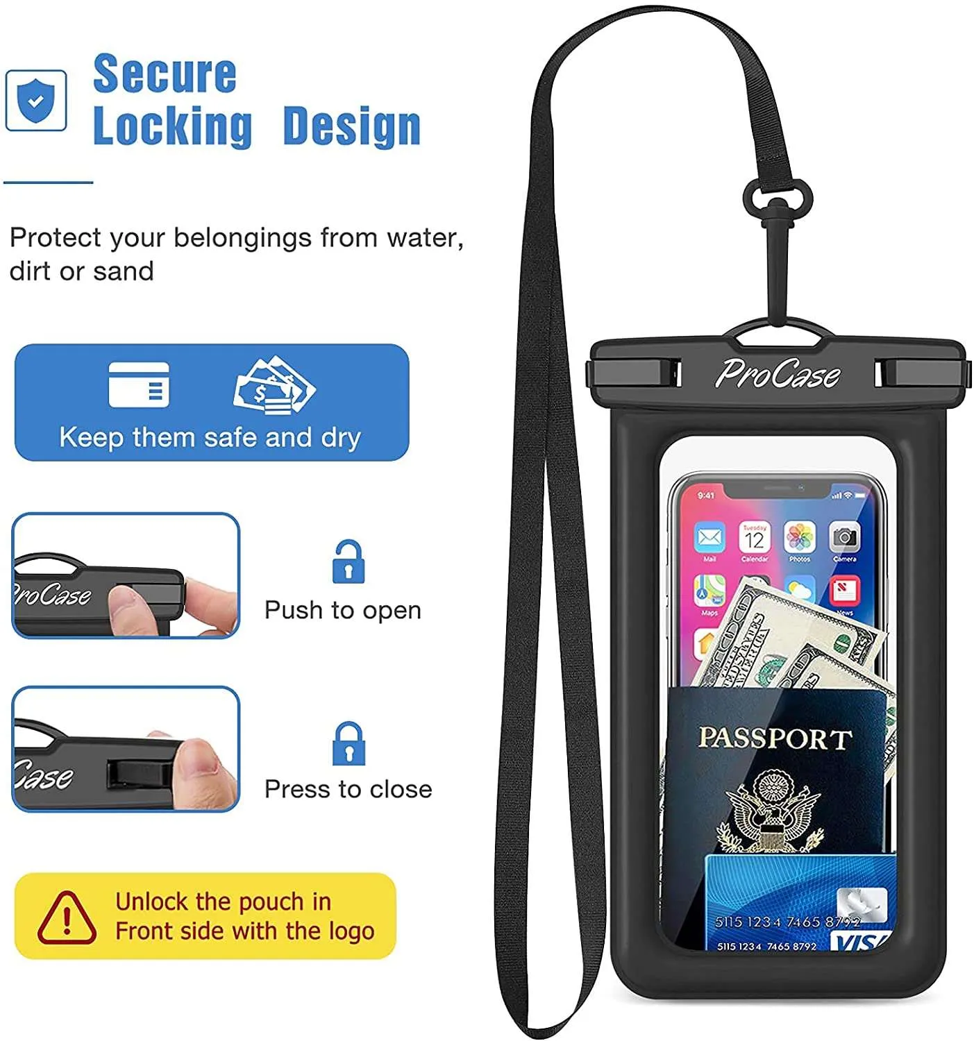 (2 Pack) Floating Waterproof Phone Case | ProCase