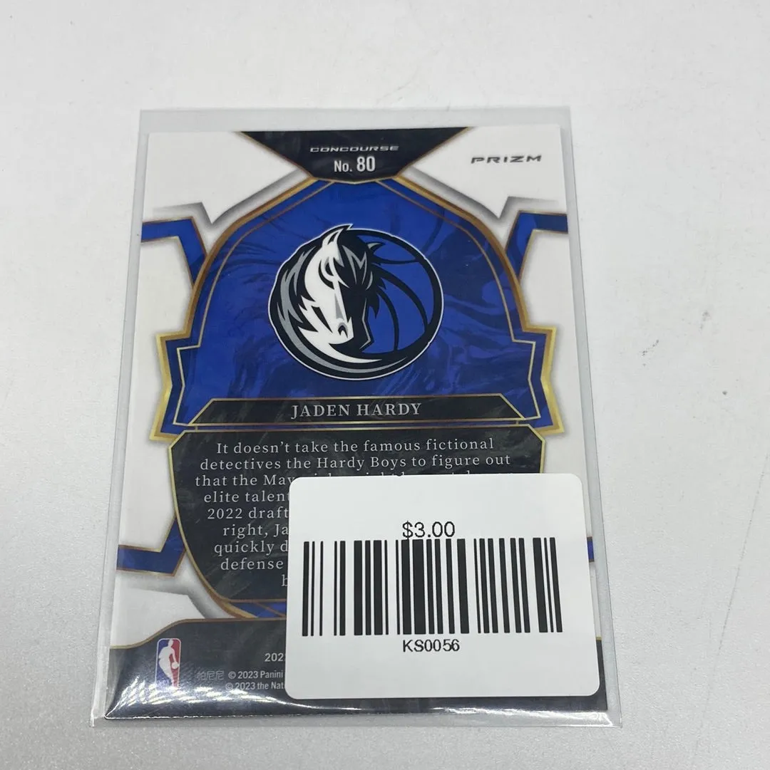 2022-23 Panini Select #80 Jaden Hardy Concourse Blue RC Rookie