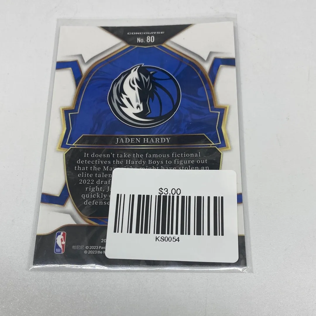 2022-23 Panini Select Jaden Hardy Blue Concourse Rookie RC #80 Dallas Mavericks