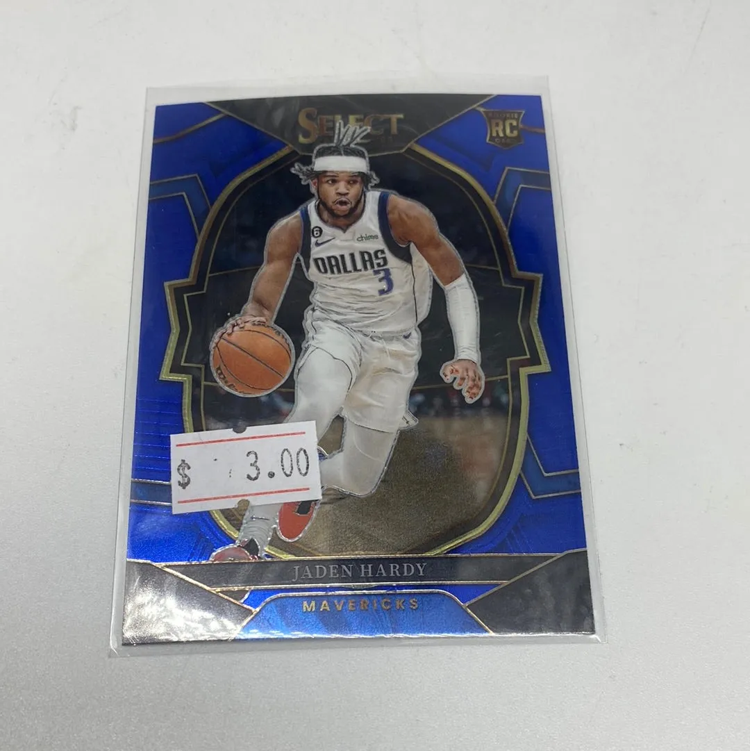 2022-23 Panini Select Jaden Hardy Blue Concourse Rookie RC #80 Dallas Mavericks