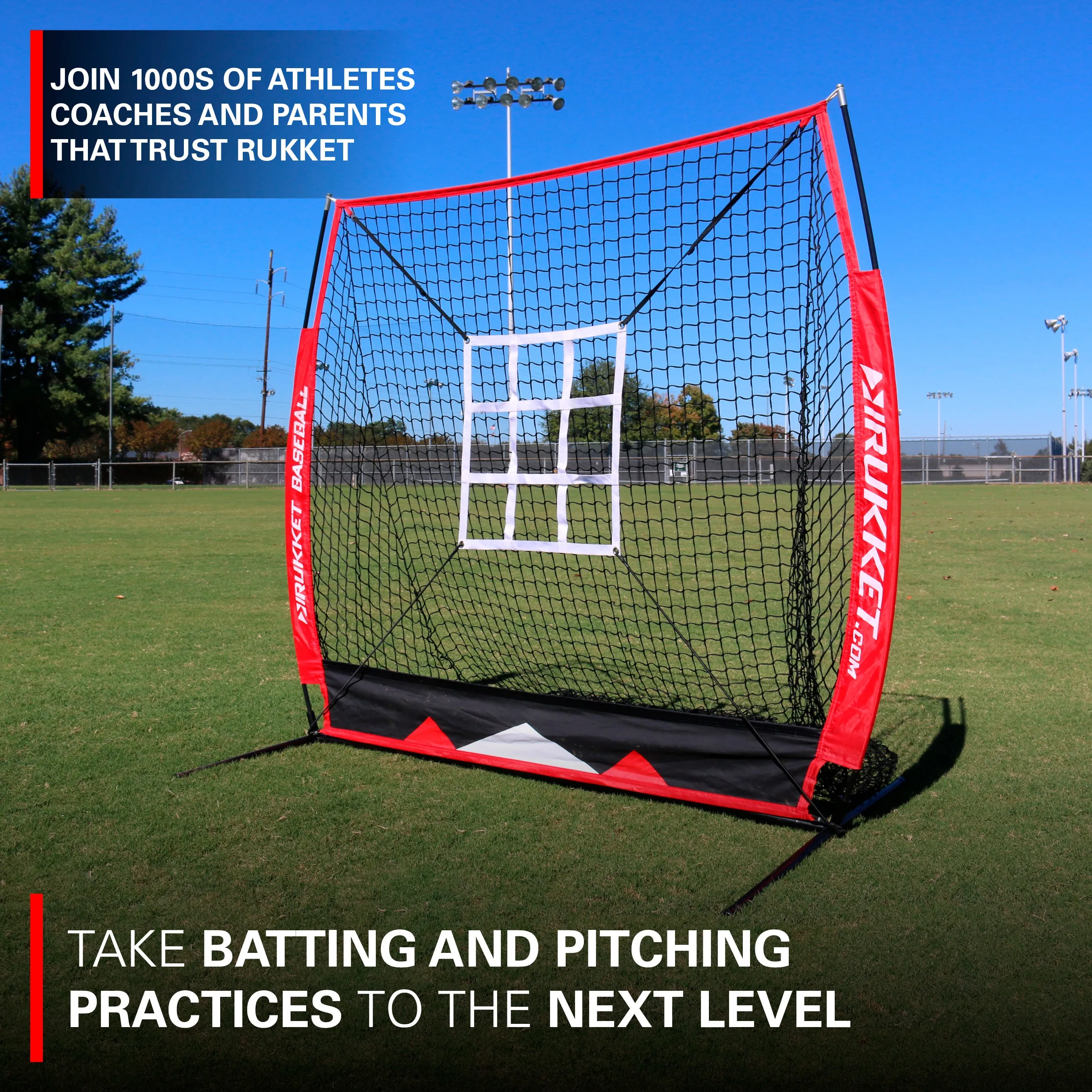 5x5 Baseball / Softball Net w/ Strike Zone Target