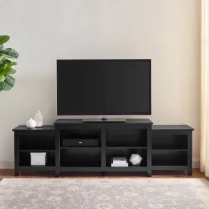 80" Dynamic Tiered Top TV Stand with Ample Storage and Cord Management for a Stylish Entertainment Hub
