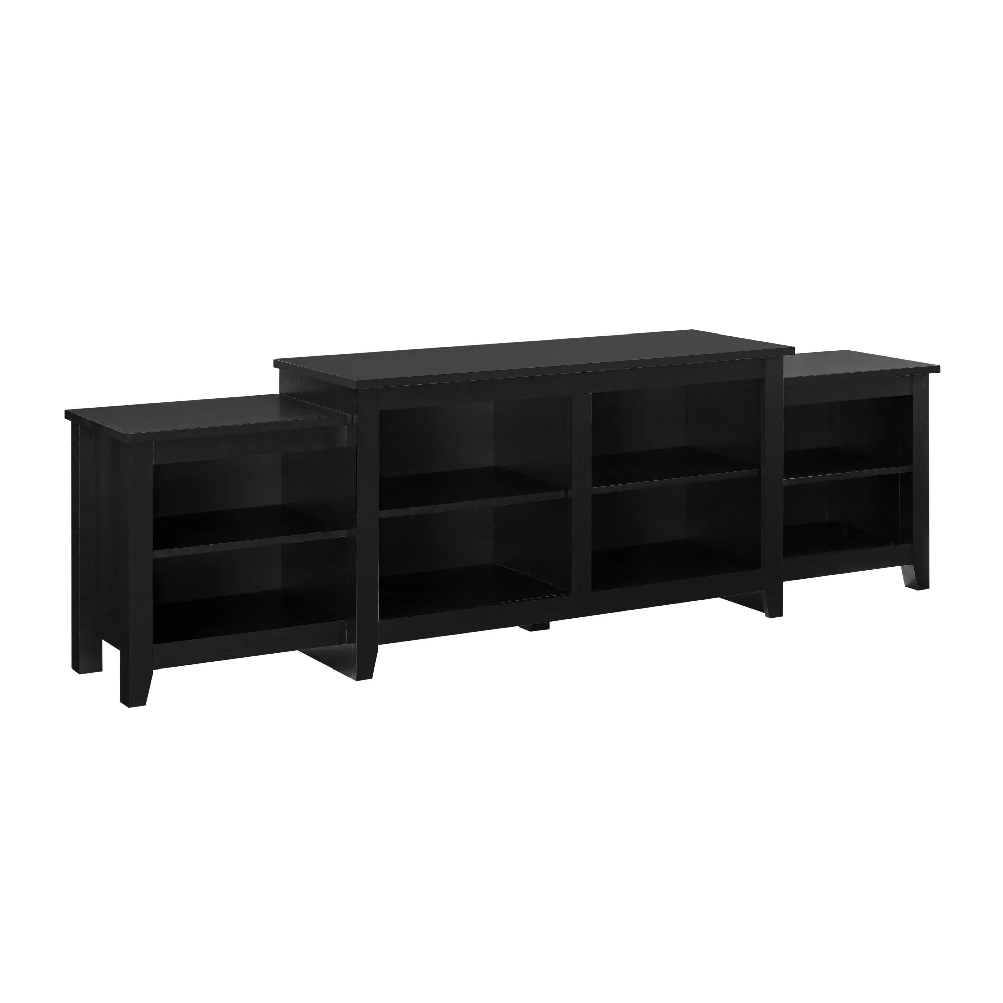 80" Dynamic Tiered Top TV Stand with Ample Storage and Cord Management for a Stylish Entertainment Hub