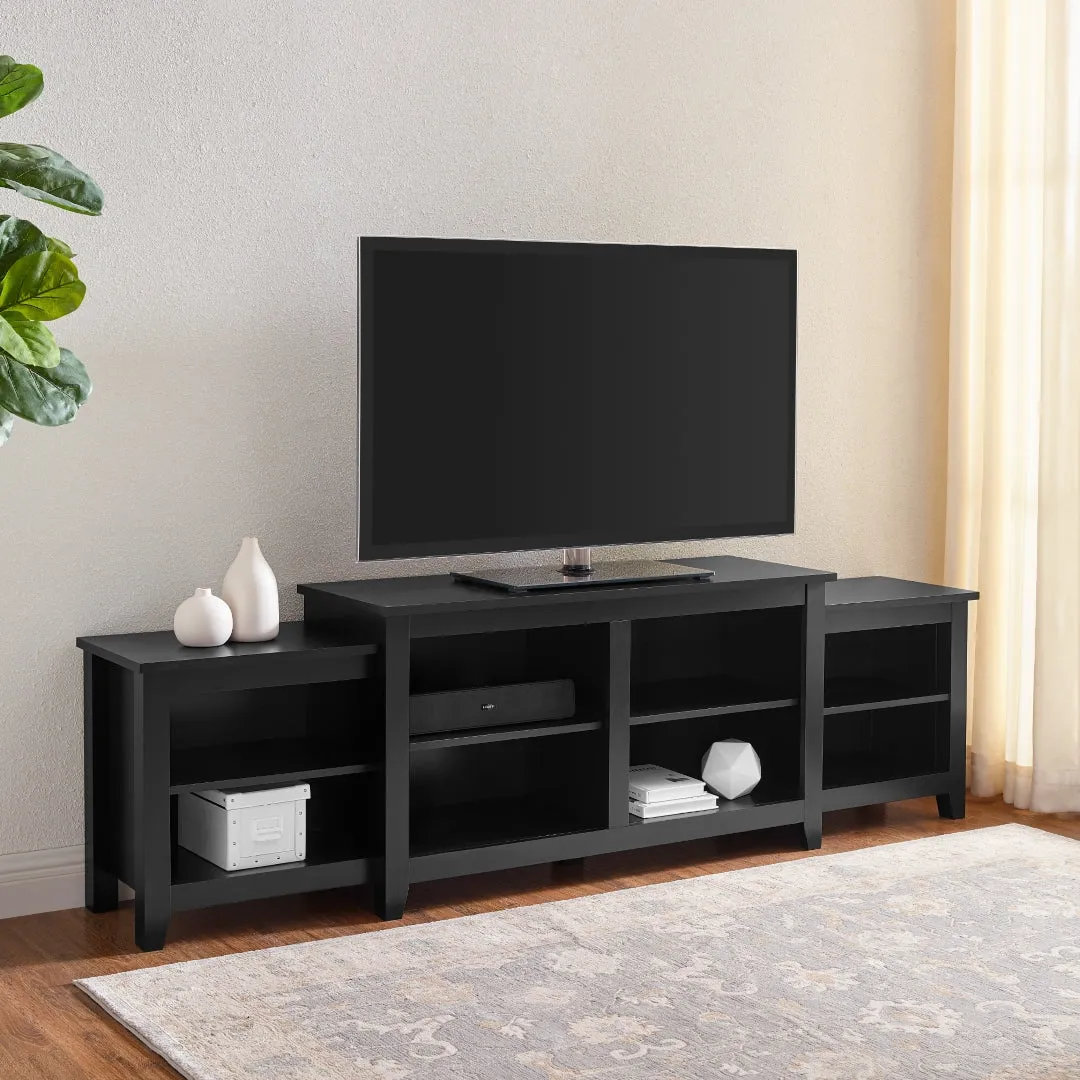 80" Dynamic Tiered Top TV Stand with Ample Storage and Cord Management for a Stylish Entertainment Hub