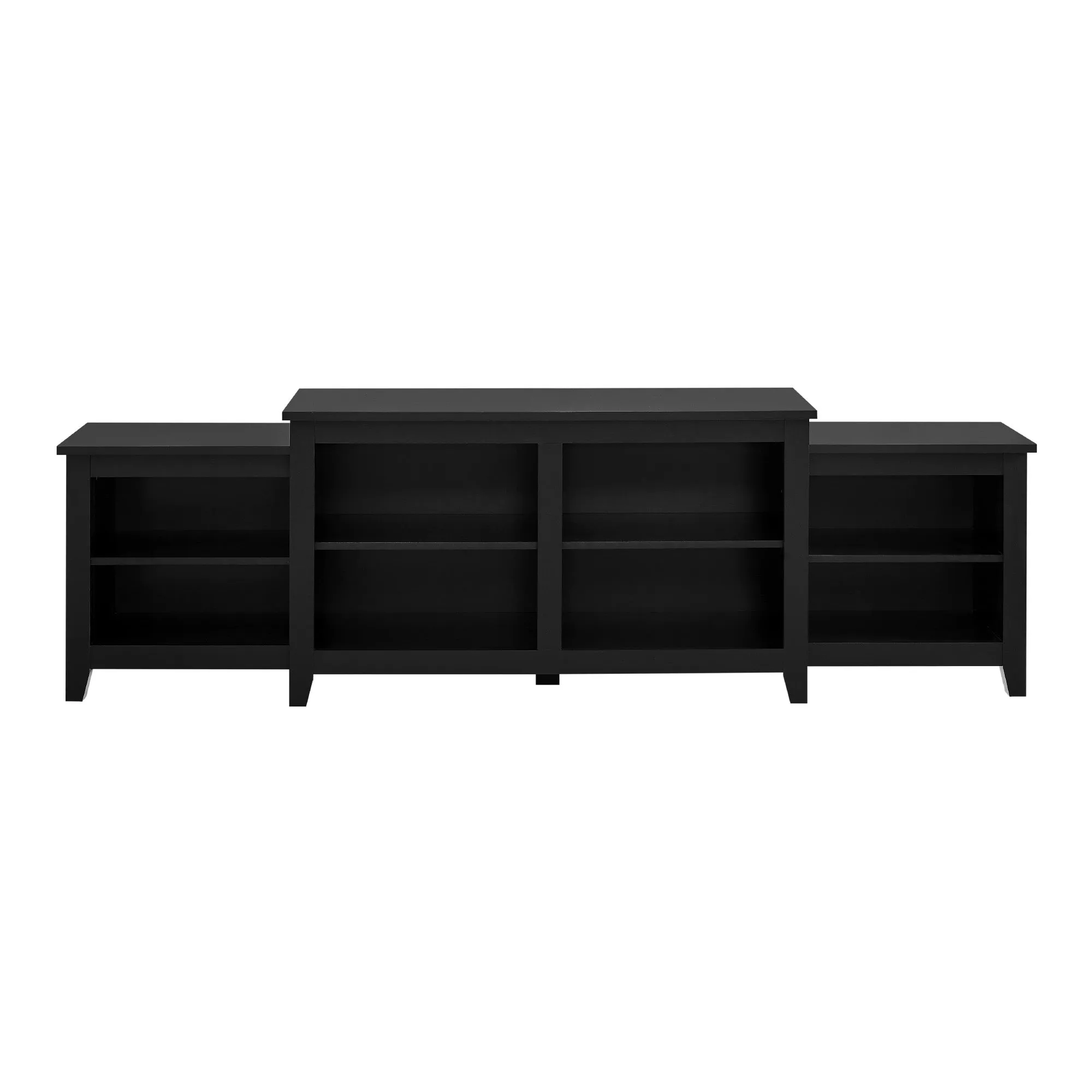 80" Dynamic Tiered Top TV Stand with Ample Storage and Cord Management for a Stylish Entertainment Hub