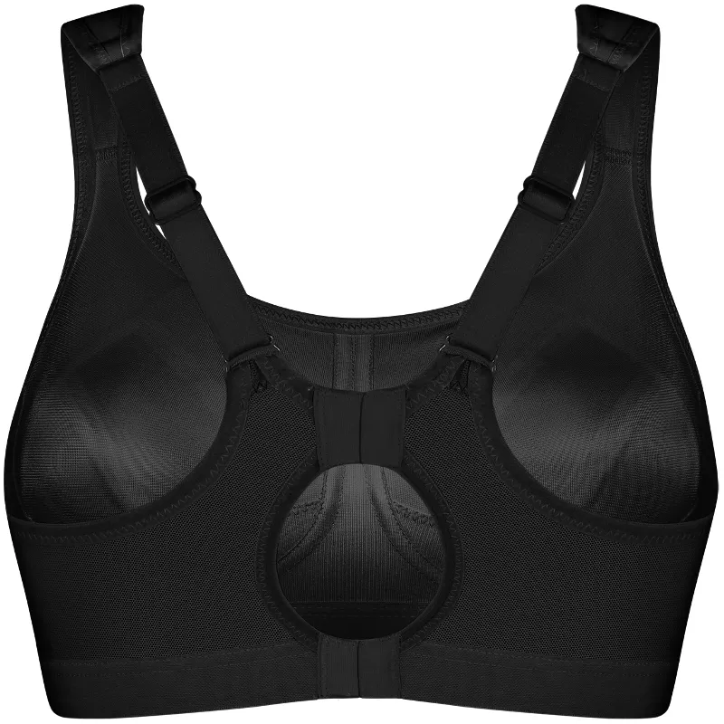 Active Multi Sports Support Bra Black Non Wired - Shock Absorber