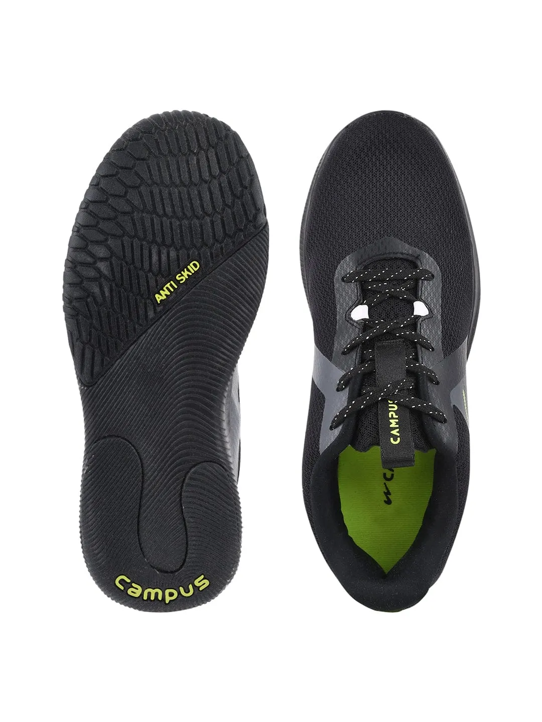ALGERIA Black Men's Running Shoes