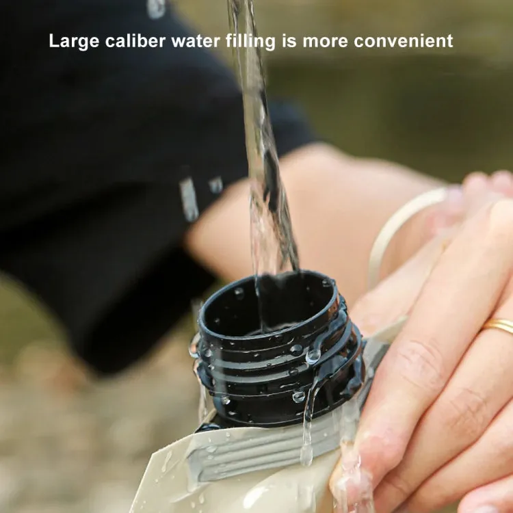 AOTU AT6667 Outdoor Large Capacity Water Bottle 9L Portable Folding Water Bottle Camping Car Drink Barrel(Khaki)