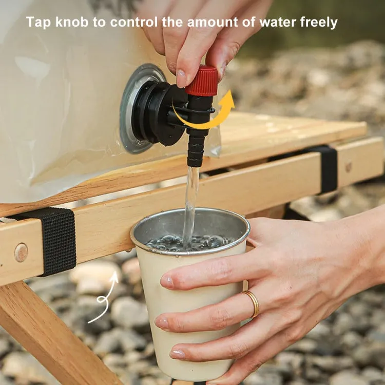 AOTU AT6667 Outdoor Large Capacity Water Bottle 9L Portable Folding Water Bottle Camping Car Drink Barrel(Khaki)