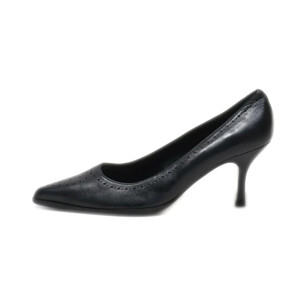 Apart Mid-Heel Shoes Leather Black Colour For Women