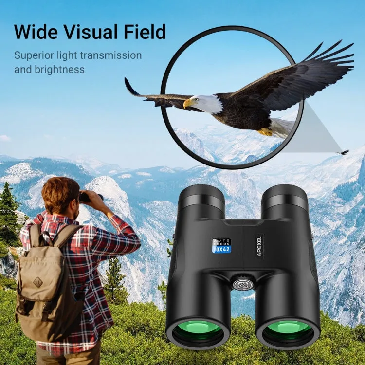 APEXEL 10x42 Fixed Focus Binoculars  Autofocus Telescope(Black)