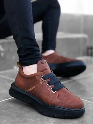 BA0160 Band Men's High Sole Tan Sports Shoes