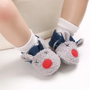 Baby Unisex Cartoon Slip On Fur Flats Children Wholesale Shoes