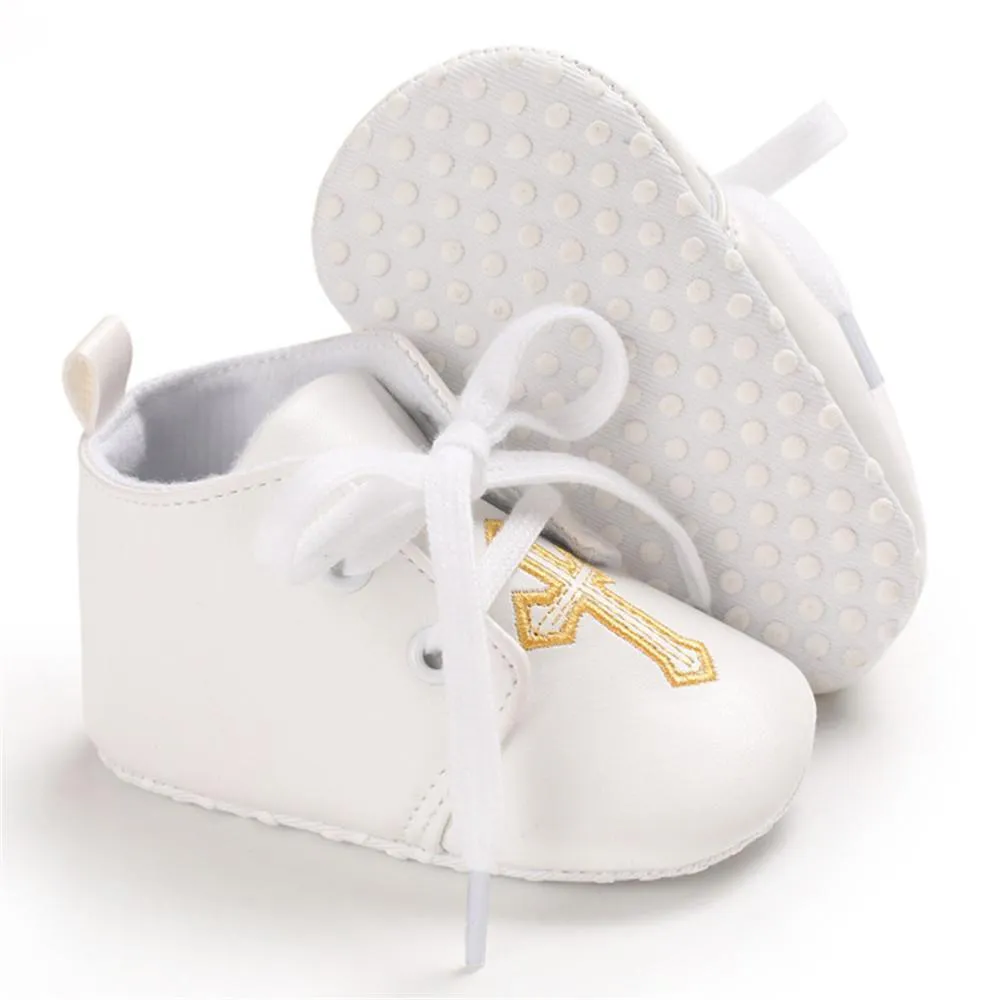 Baby Unisex Lace Up Solid Casual Shoes