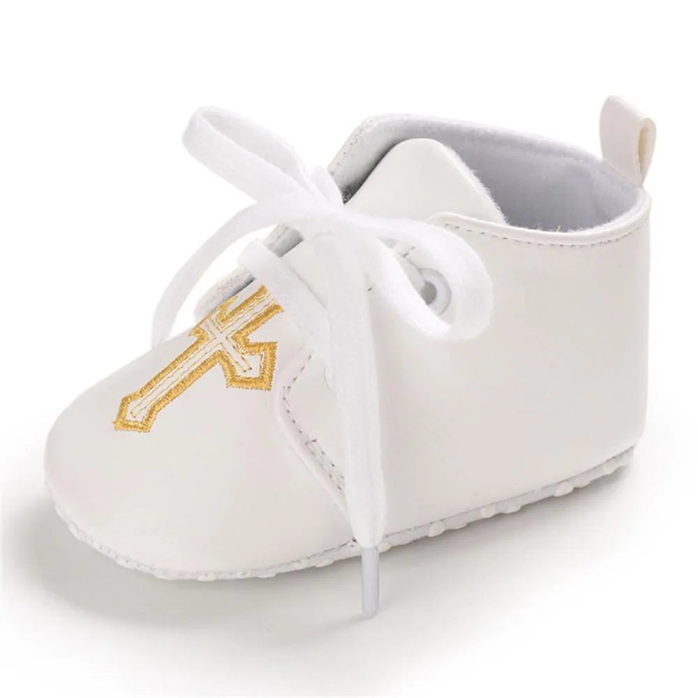 Baby Unisex Lace Up Solid Casual Shoes