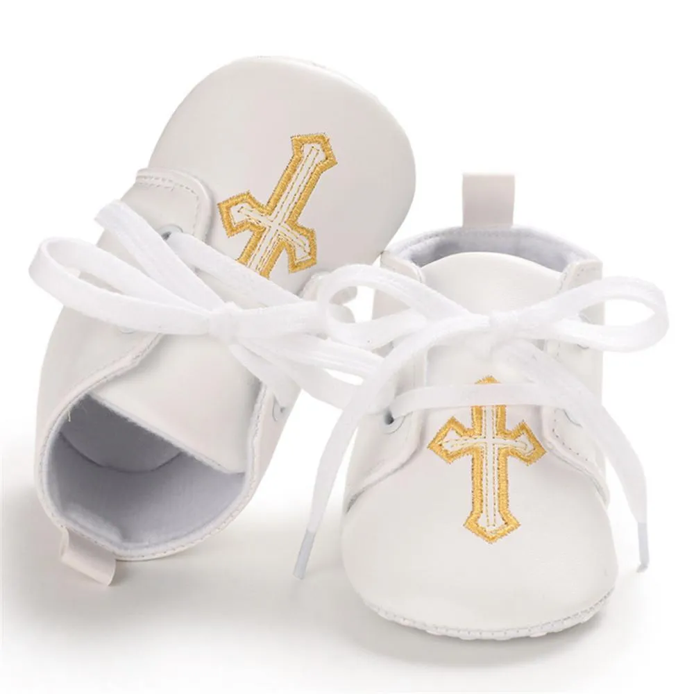 Baby Unisex Lace Up Solid Casual Shoes