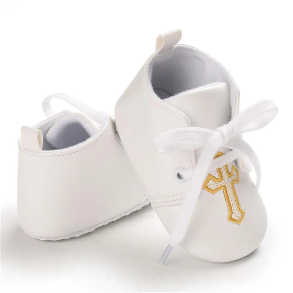 Baby Unisex Lace Up Solid Casual Shoes