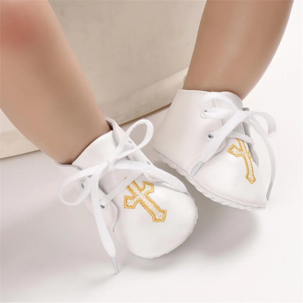 Baby Unisex Lace Up Solid Casual Shoes