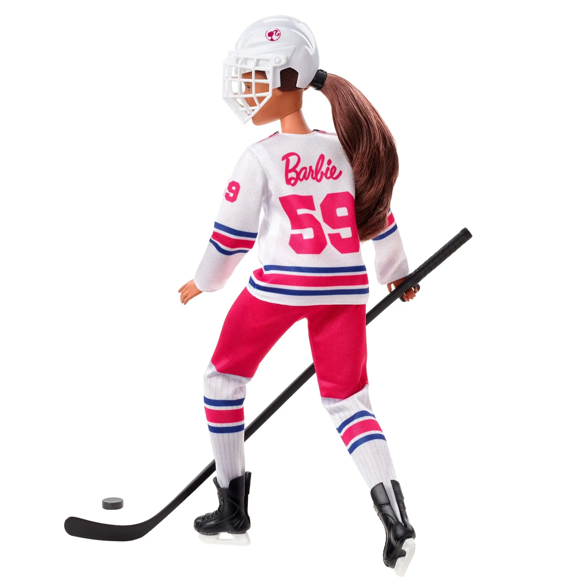 Barbie Winter Sports Hockey Player Brunette Doll & Curvy Shape