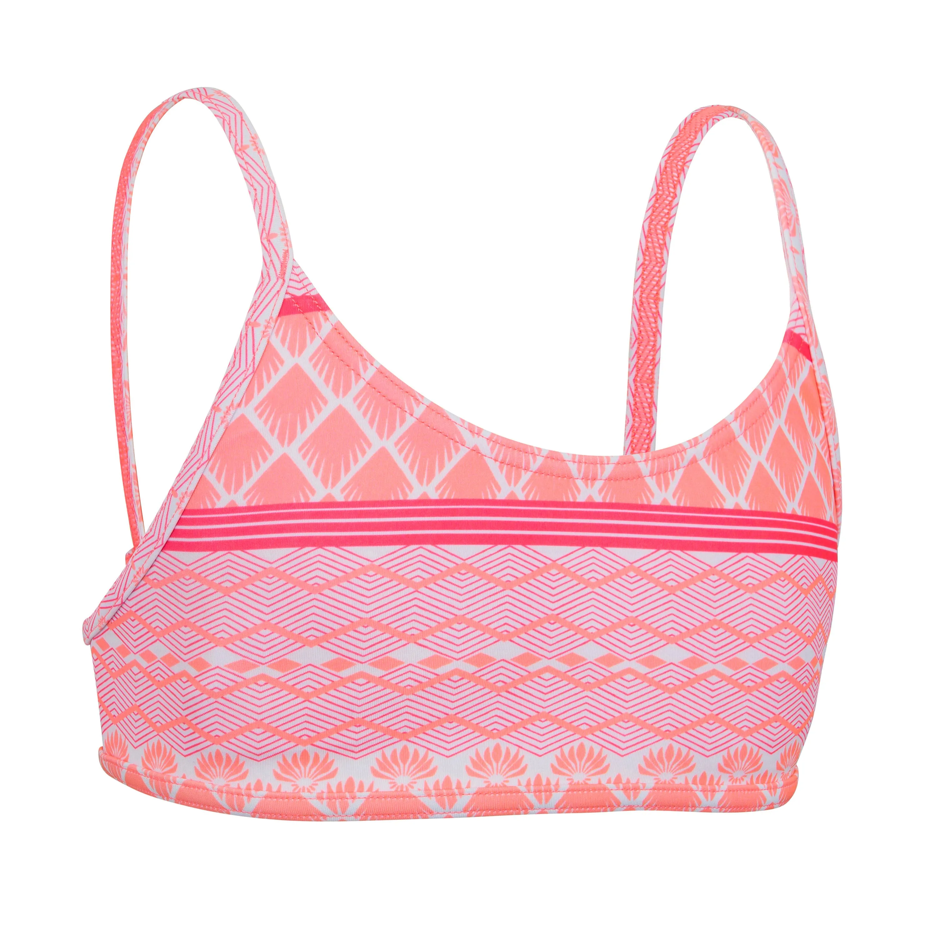 Bikini top bustier Zoe 100 girls coral OLAIAN, neon salmon