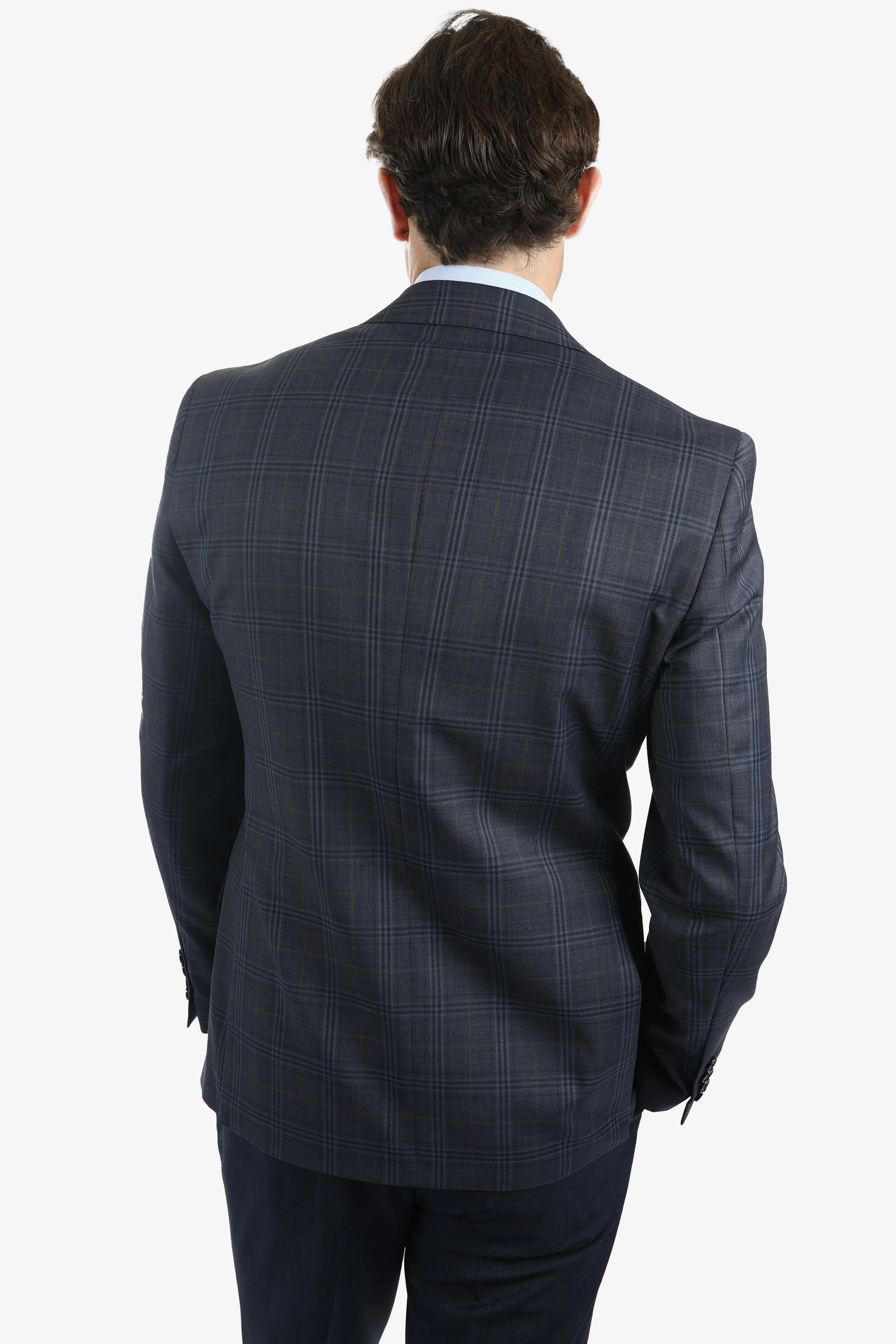 Blue Brinsley Check Sports Jacket