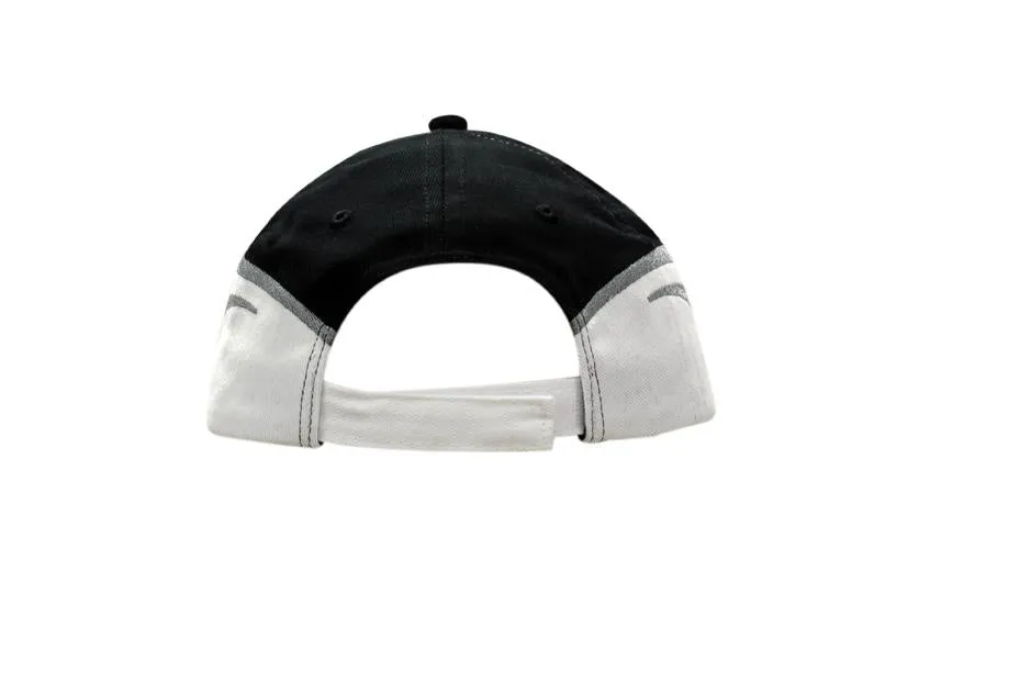 BRUSHED HEAVY COTTON CAP WITH FABRIC INSERTS & EMBROIDERY ON CROWN & PEAK