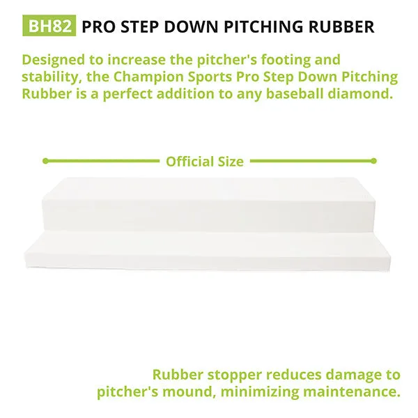 Champion Sports Pro Step Down Pitching Rubber