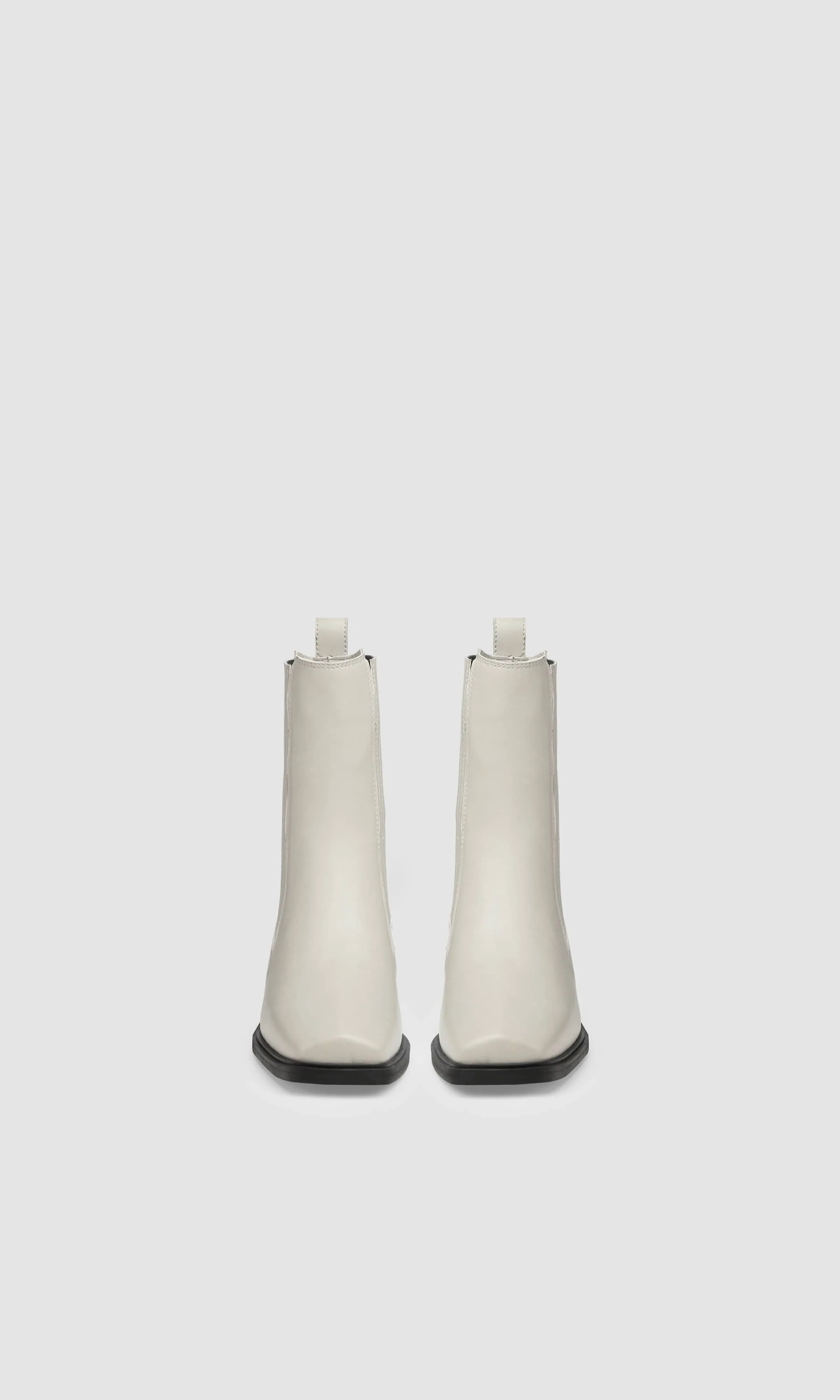 Claudio Vegan Apple Leather Western Boots | Cream