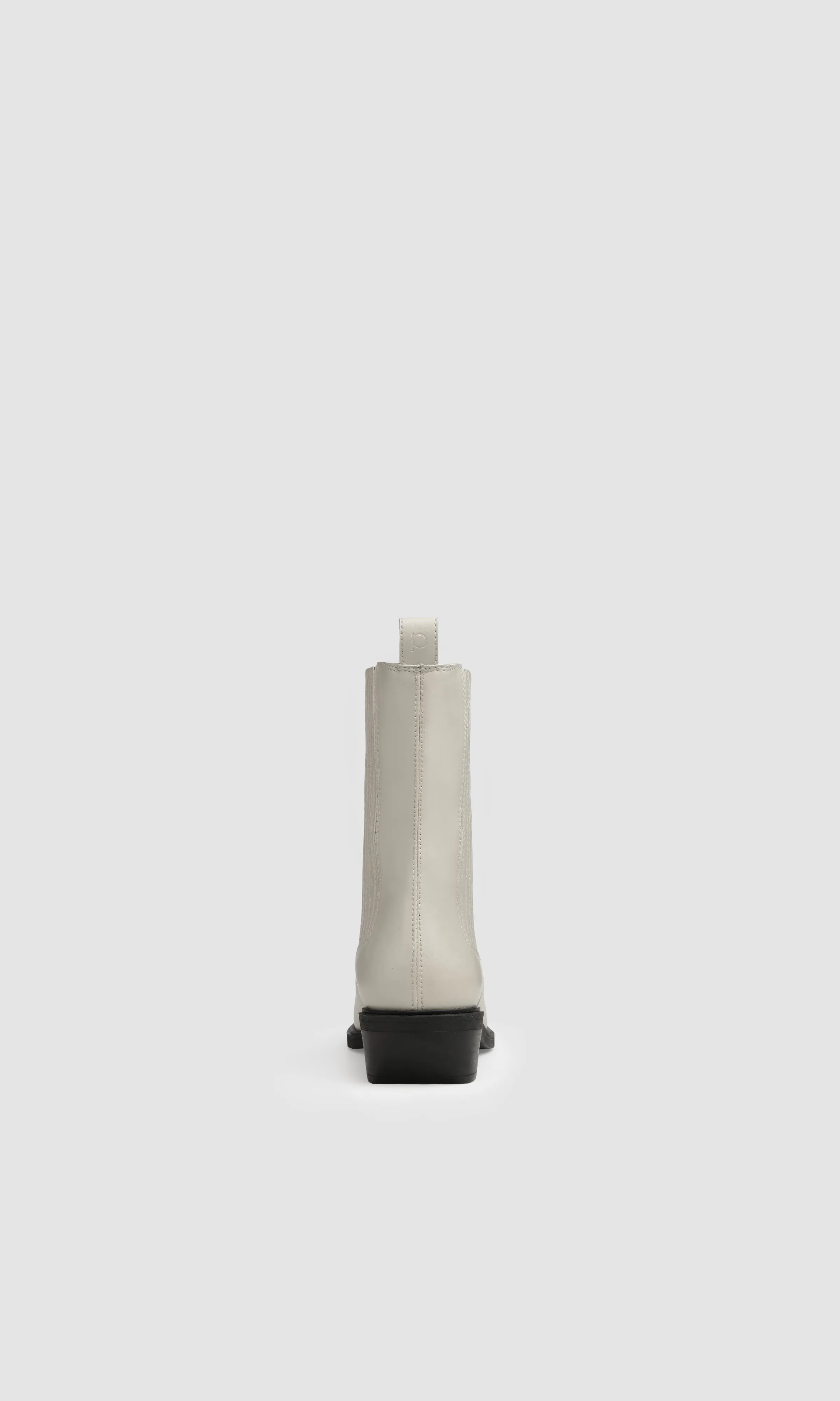 Claudio Vegan Apple Leather Western Boots | Cream