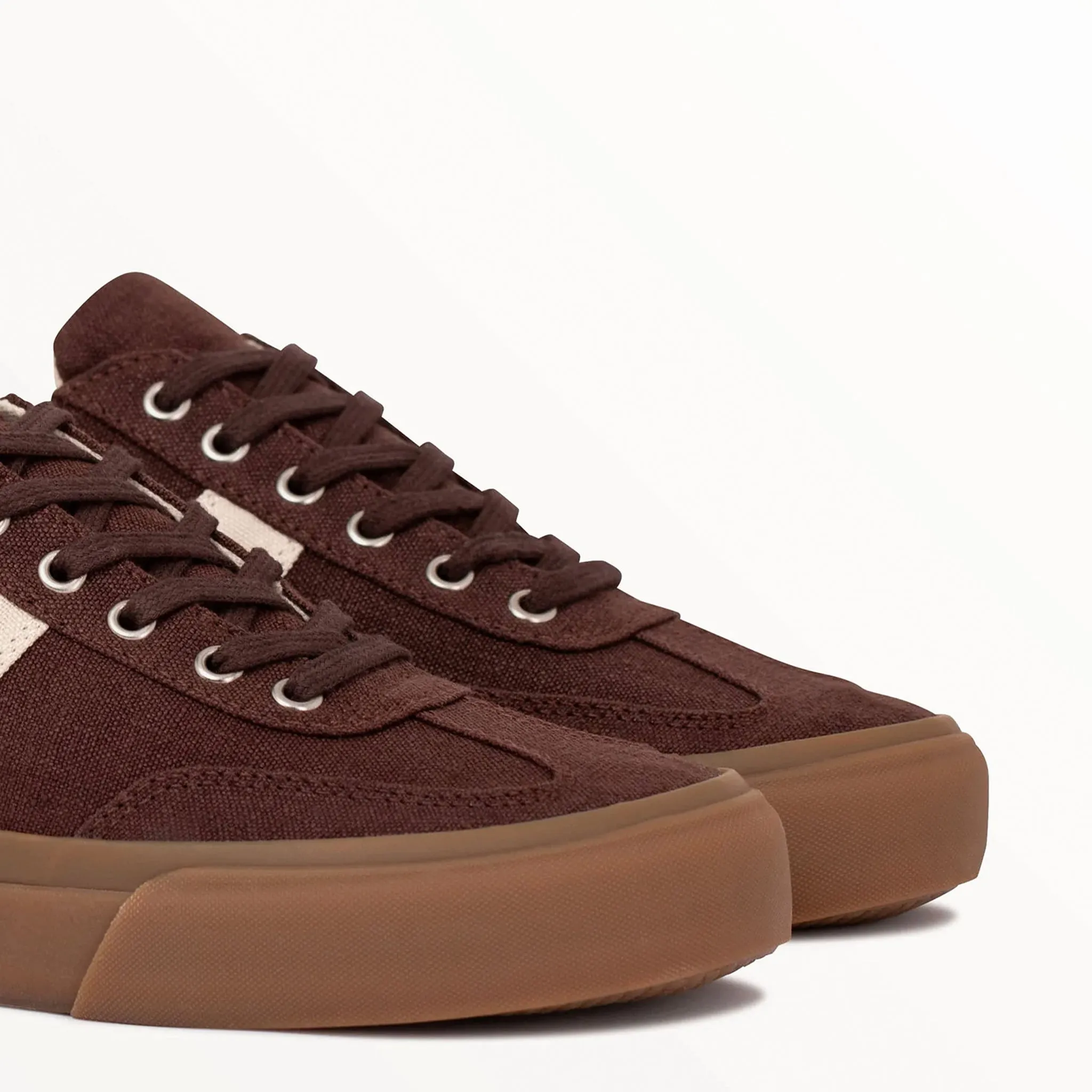 Collective Canvas Veld Hemp Shoes - Coffee & Ecru