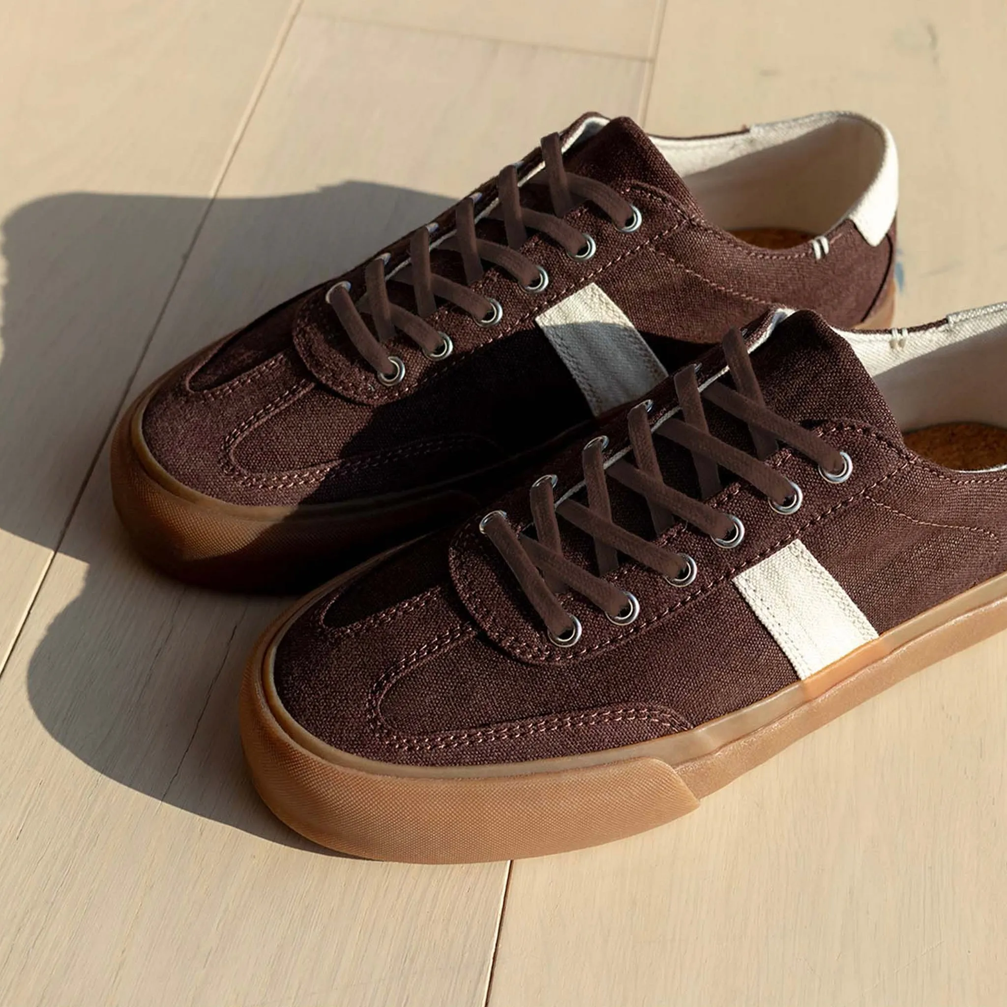 Collective Canvas Veld Hemp Shoes - Coffee & Ecru