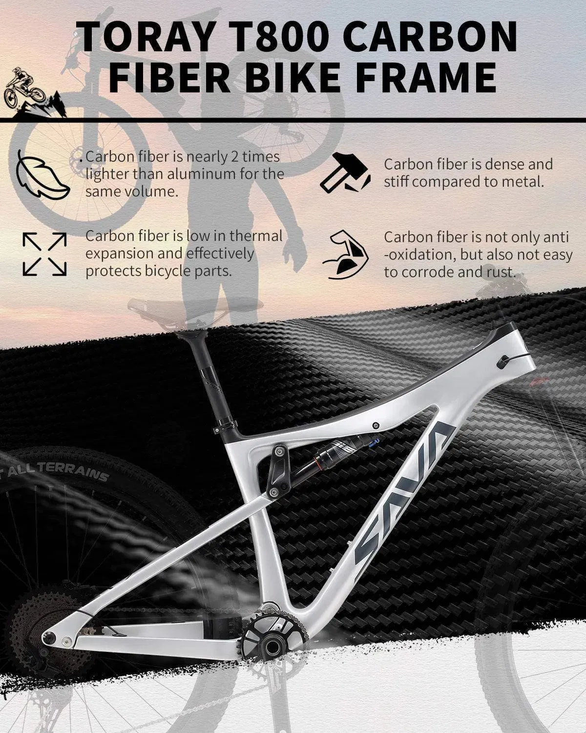 DENON6.0 Full Suspension Carbon Mountain Bike 12S