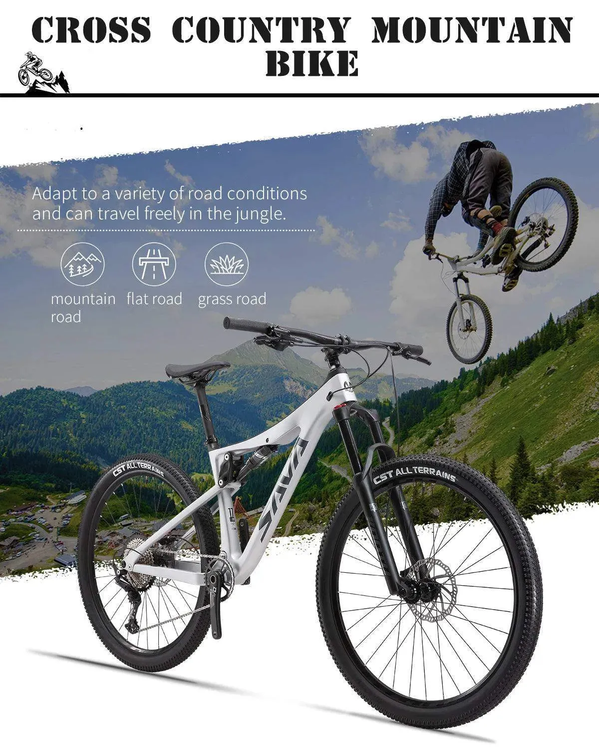 DENON6.0 Full Suspension Carbon Mountain Bike 12S