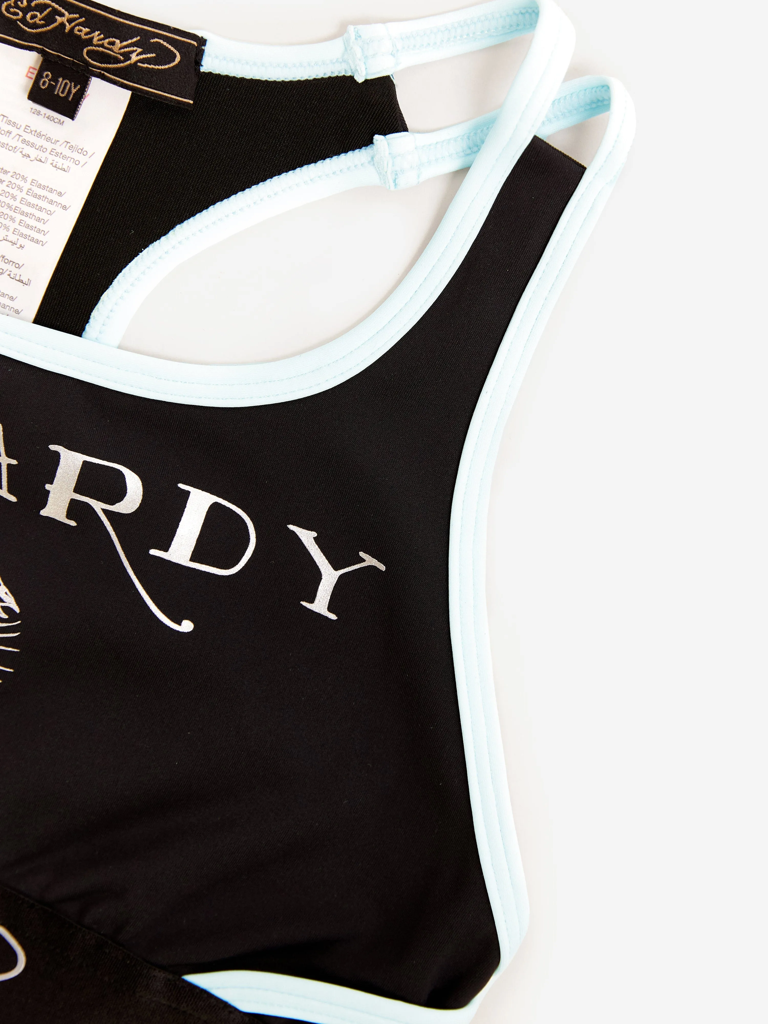 ED Hardy Girls Sports Crop Top in Black