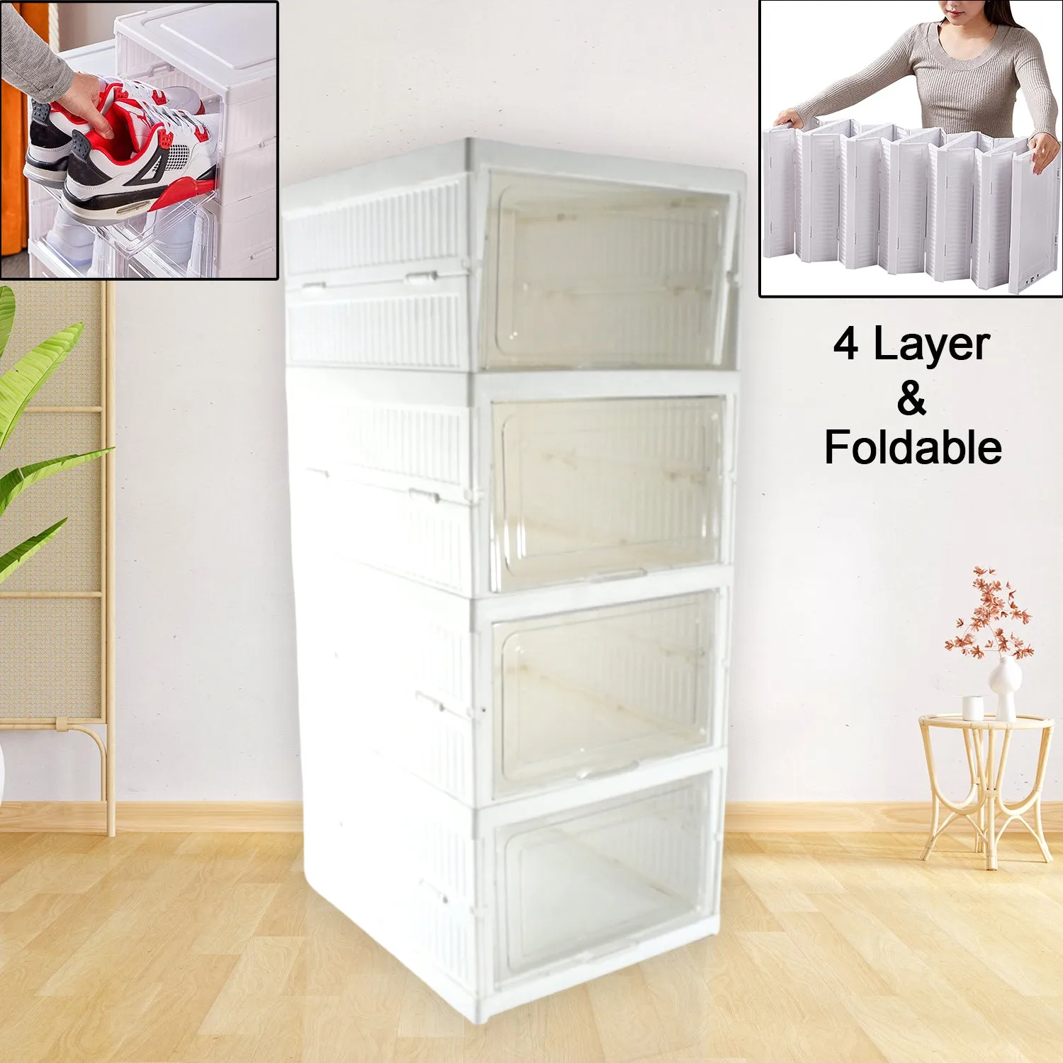 Foldable Utility Cart Rack for Home & Laundry