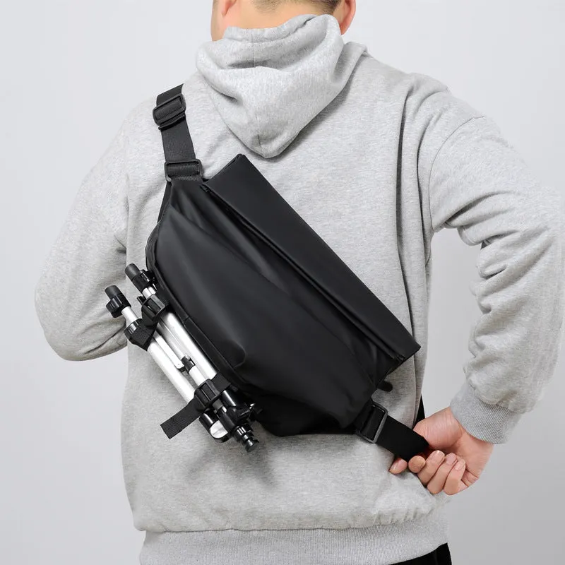 Functional Crossbody Bag Men Cool Motorcycle Sling Backpack Shoulder Chest Bag | Brodtica.com
