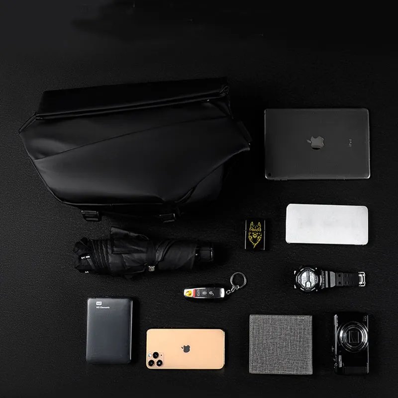 Functional Crossbody Bag Men Cool Motorcycle Sling Backpack Shoulder Chest Bag | Brodtica.com