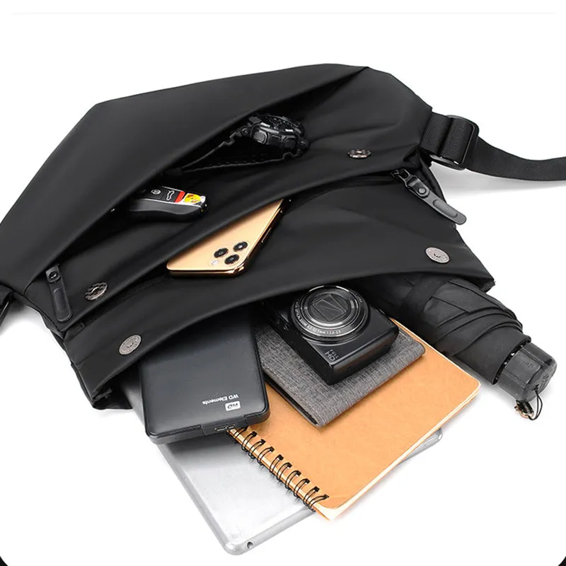 Functional Crossbody Bag Men Cool Motorcycle Sling Backpack Shoulder Chest Bag | Brodtica.com