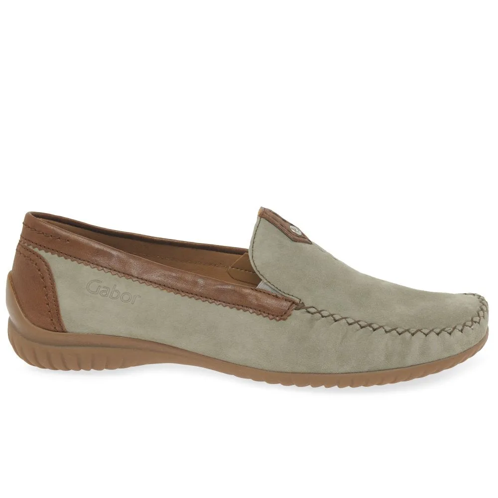 Gabor Slip On Shoe 46.090.11 Schilf Suede/New Whiskey