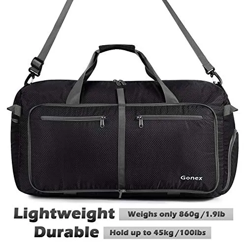 Gonex 150L Extra Large Duffle Bag, Packable Travel Luggage Shopping XL Duffel Black