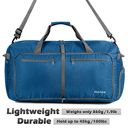 Gonex 150L Extra Large Duffle Bag, Packable Travel Luggage Shopping XL Duffel Deep Blue