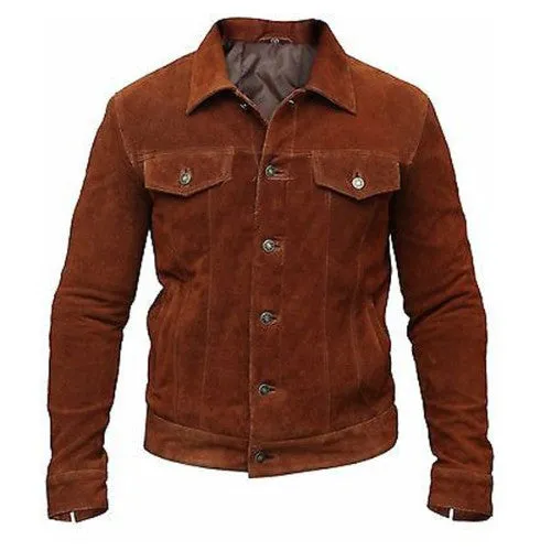 Hugh Jackman Logan Movie Suede Leather Jacket