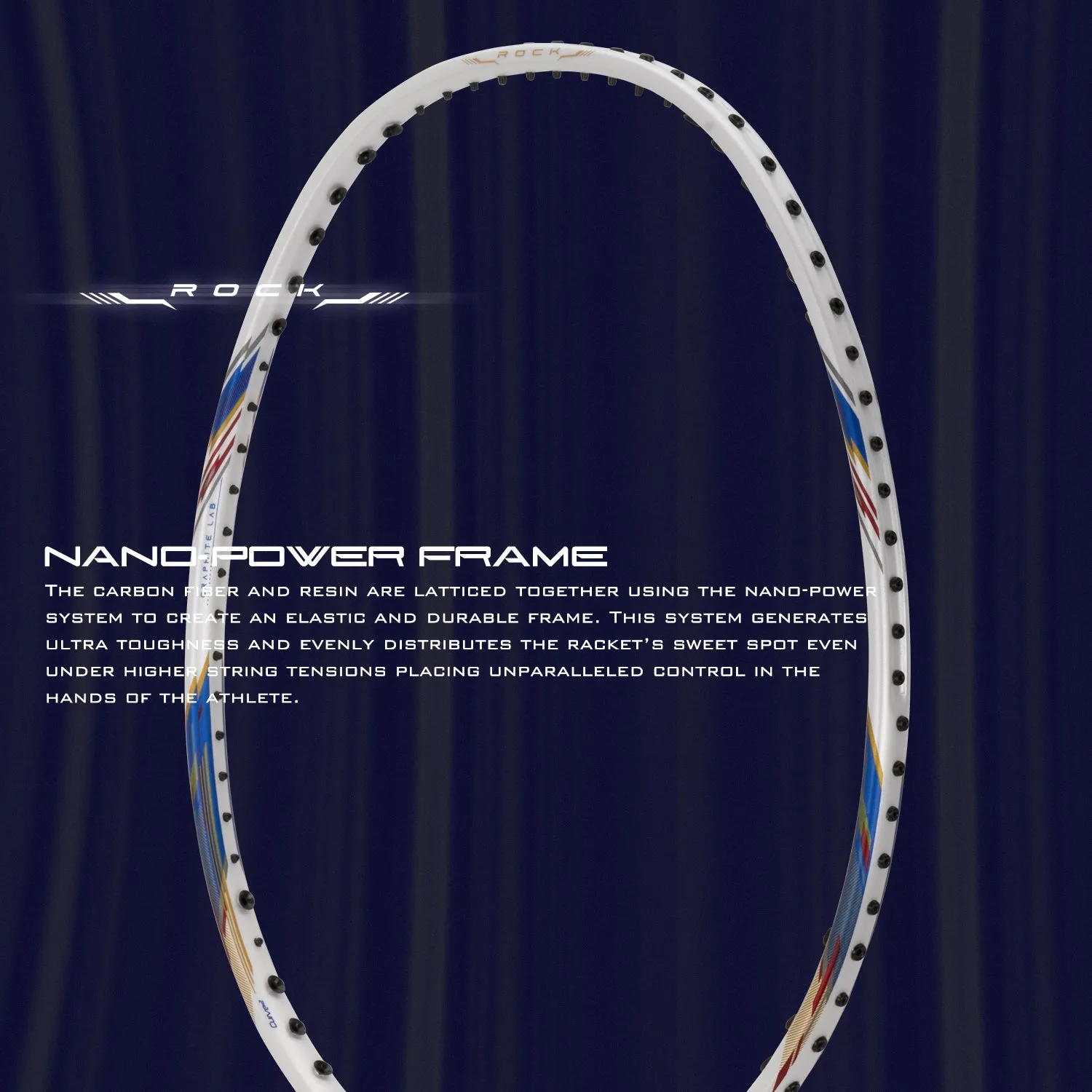 Hundred ROCK 88 Japan Made Graphite Unstrung Badminton Racquet (White / Gold)