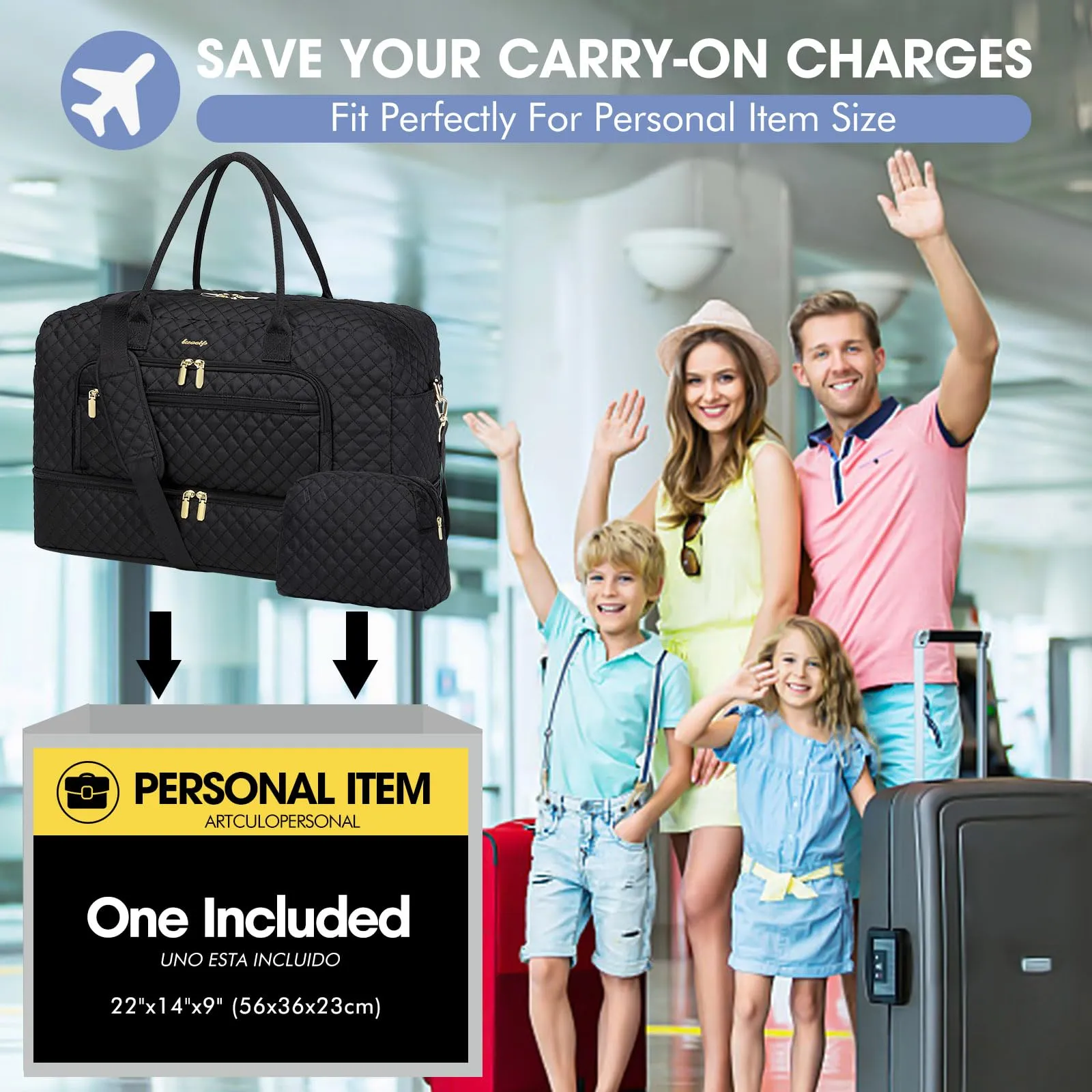Large Travel Duffle Bag with Wet Pocket