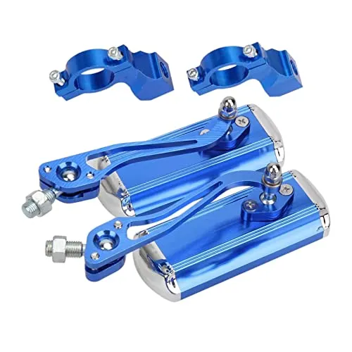 LICHTS Bicycle Rear View Mirror Handlebar Bikes Viewing Mirror Pair Blue