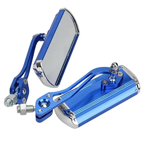 LICHTS Bicycle Rear View Mirror Handlebar Bikes Viewing Mirror Pair Blue