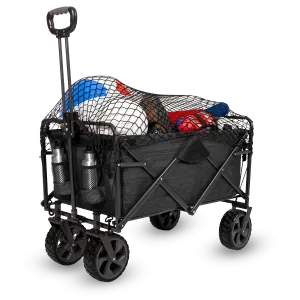 MacSports Heavy Duty Wagon with Cargo Net (Black)