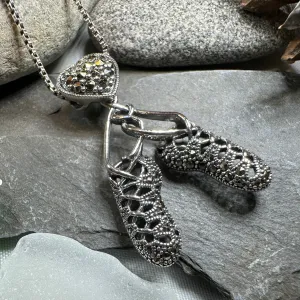 Marcasite Ghillies Irish Dance Necklace