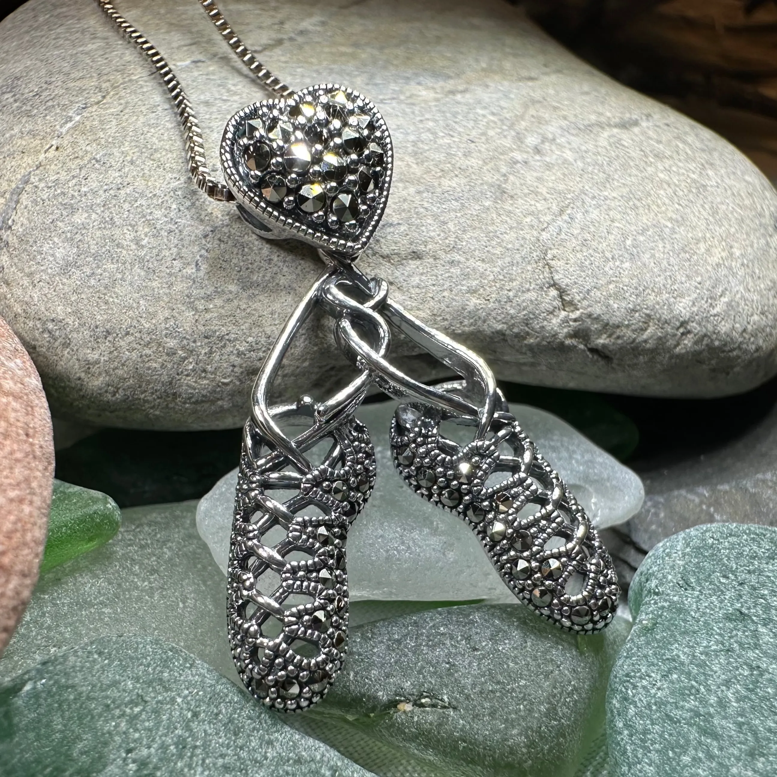 Marcasite Ghillies Irish Dance Necklace