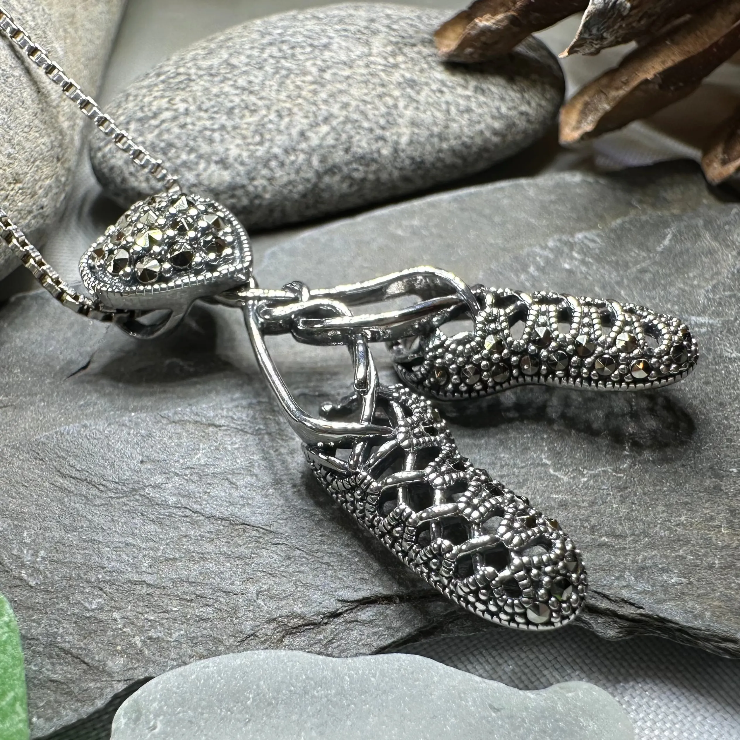 Marcasite Ghillies Irish Dance Necklace